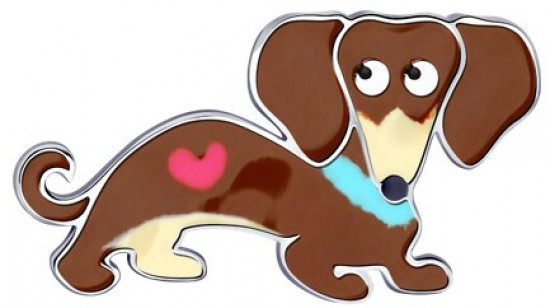 Брошь из серебра с эмалью