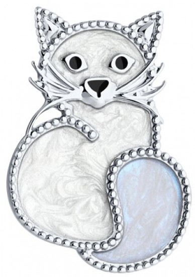 Брошь из серебра с эмалью