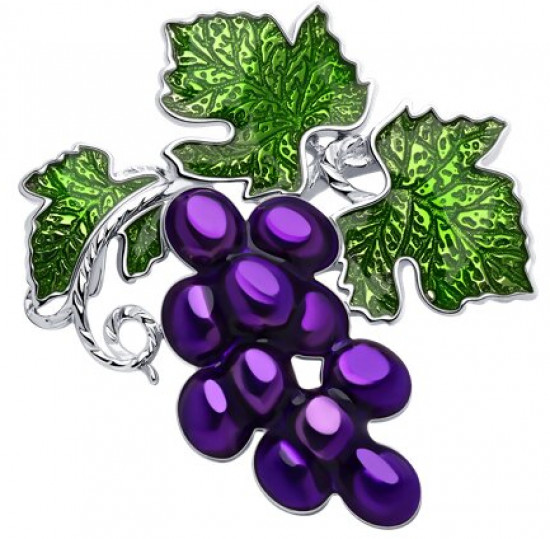 Брошь из серебра с эмалью