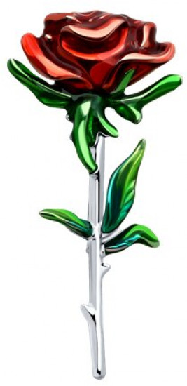 Брошь из серебра с эмалью