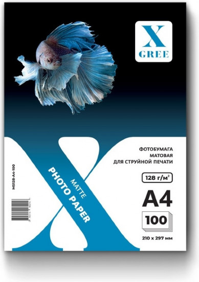 Фотобумага матовая X-Gree MS128-A4-100