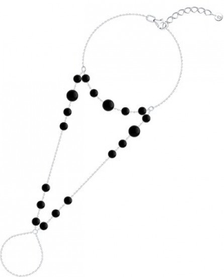 Браслет из серебра с агатами