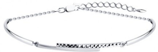 Браслет из серебра с алмазной гранью