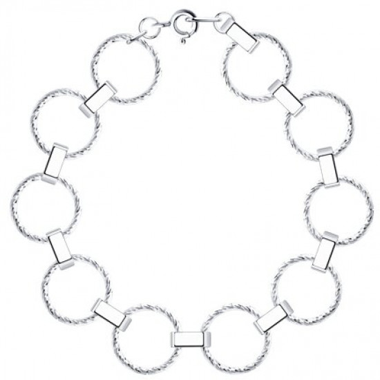 Браслет из серебра с алмазной гранью