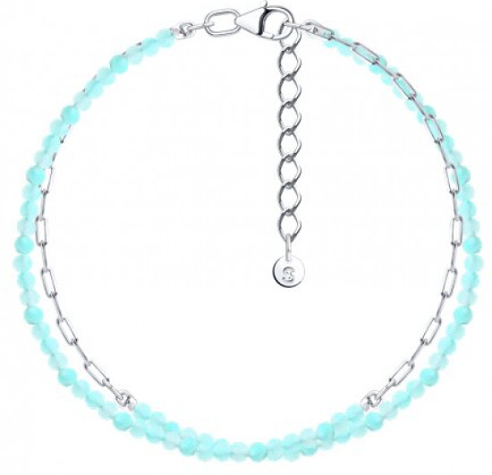 Браслет из серебра с амазонитом