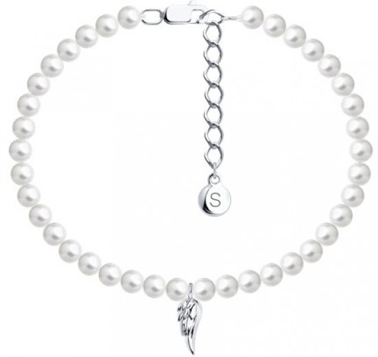 Браслет из серебра с жемчугом