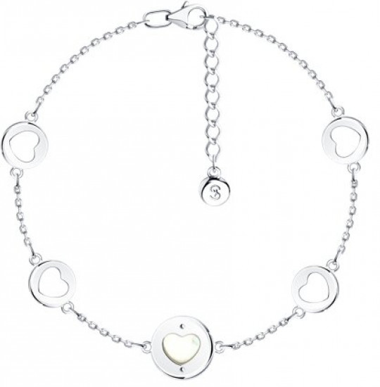 Браслет из серебра с перламутром