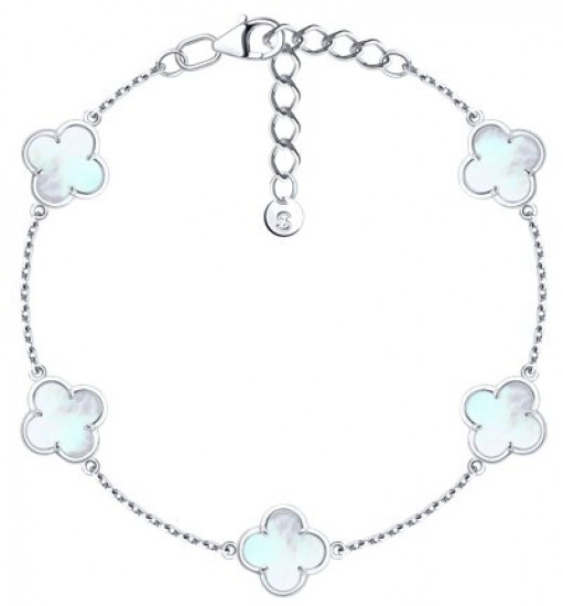 Браслет из серебра с перламутром