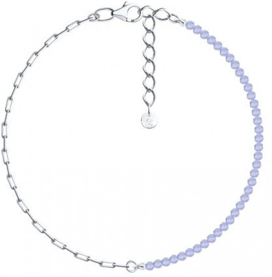 Браслет из серебра с танзанитами