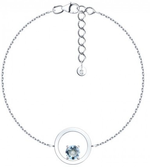 Браслет из серебра с топазом