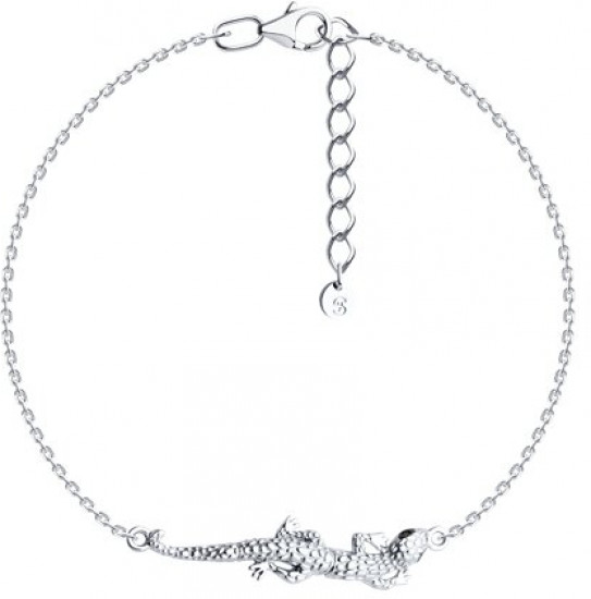 Браслет из серебра с фианитами