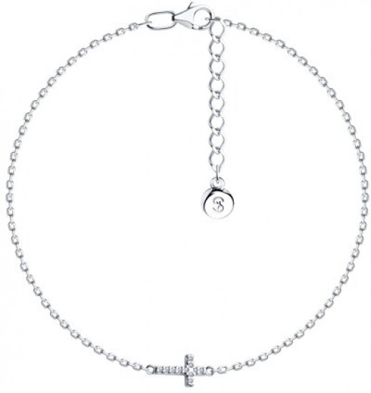 Браслет из серебра с фианитами