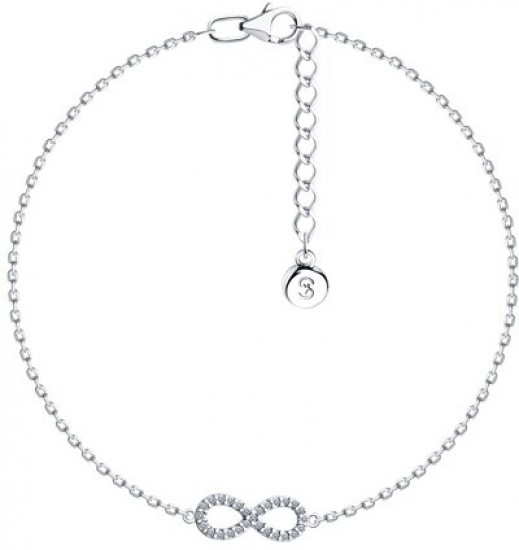 Браслет из серебра с фианитами