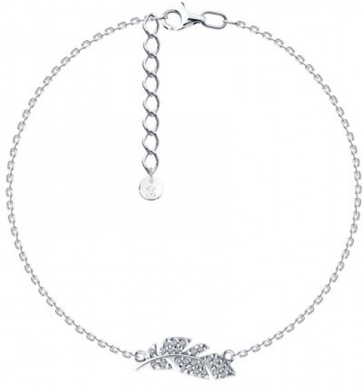 Браслет из серебра с фианитами