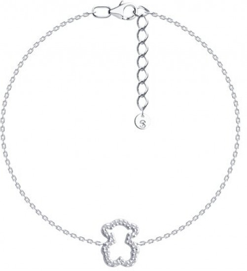 Браслет из серебра с фианитами