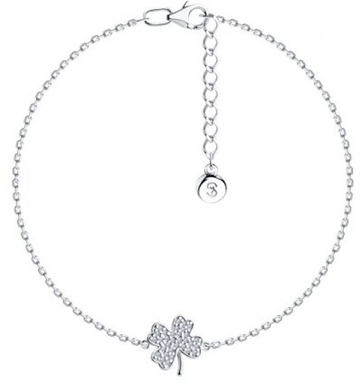 Браслет из серебра с фианитами