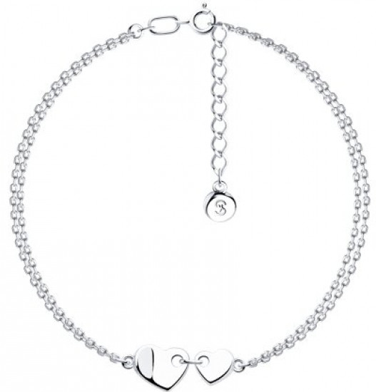 Браслет из серебра с фианитами