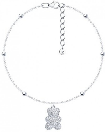 Браслет из серебра с фианитами