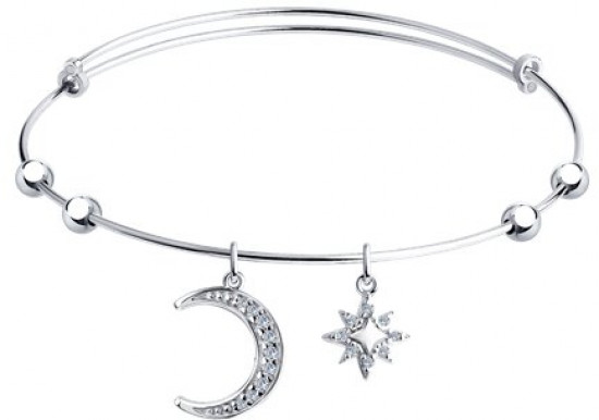 Браслет из серебра с фианитами