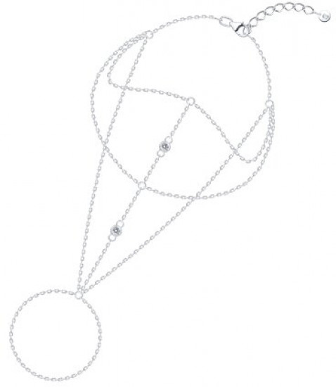 Браслет из серебра с фианитами