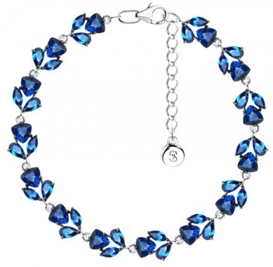 Браслет из серебра с фианитами