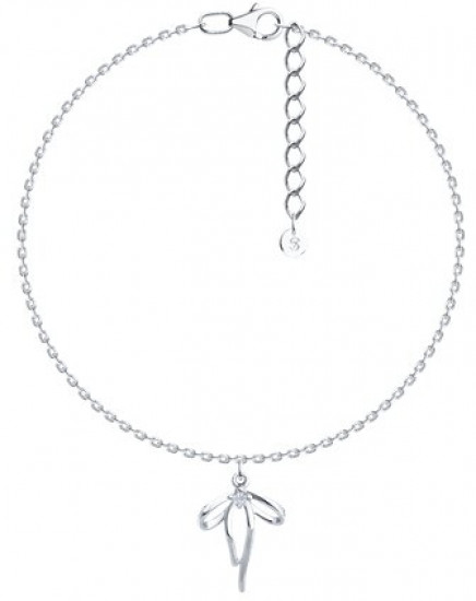 Браслет из серебра с фианитом