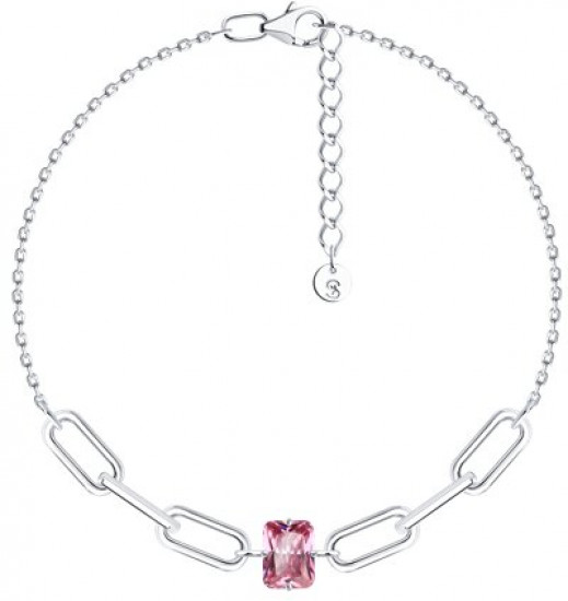 Браслет из серебра с фианитом