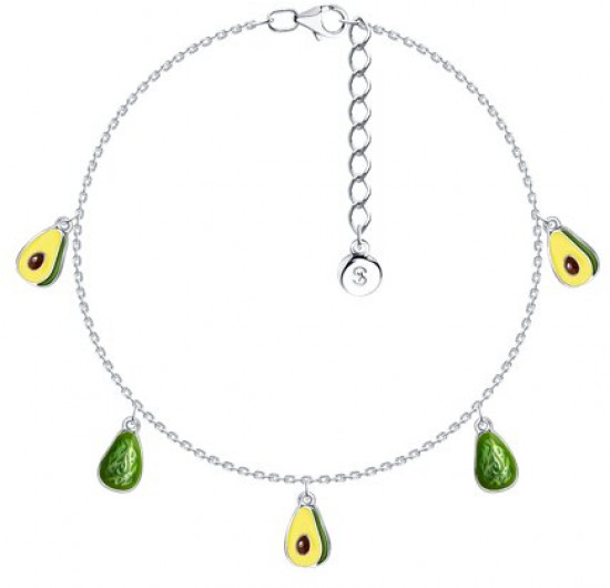 Браслет из серебра с эмалью