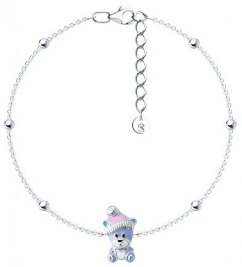 Браслет из серебра с эмалью