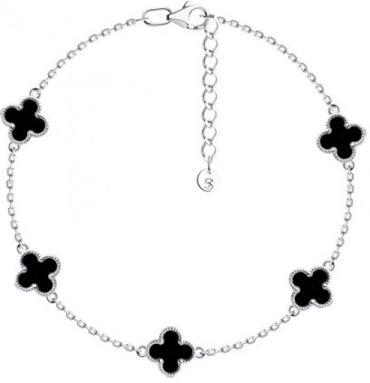 Браслет из серебра с эмалью