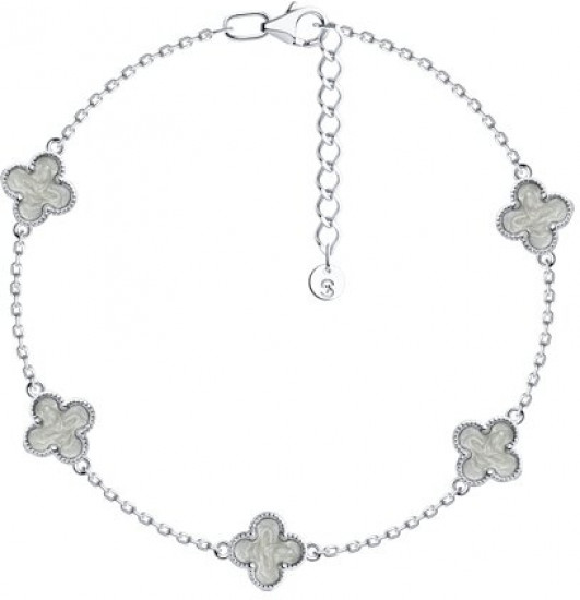 Браслет из серебра с эмалью