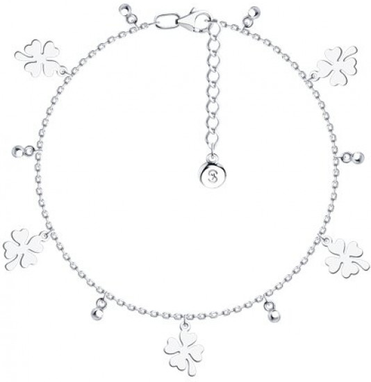 Браслет на ногу из серебра