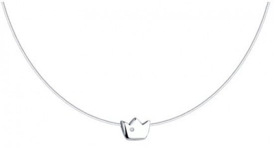 Колье из серебра с бриллиантом