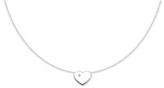 Колье из серебра с бриллиантом