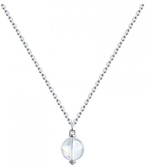 Колье из серебра с кристаллом