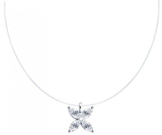 Колье из серебра с фианитами