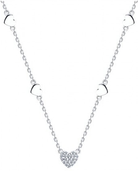 Колье из серебра с фианитами