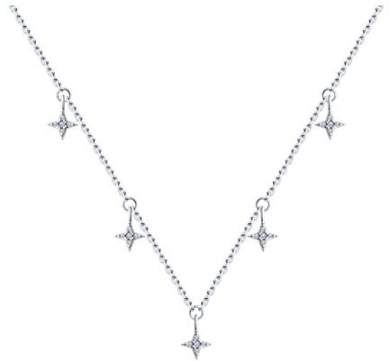 Колье из серебра с фианитами