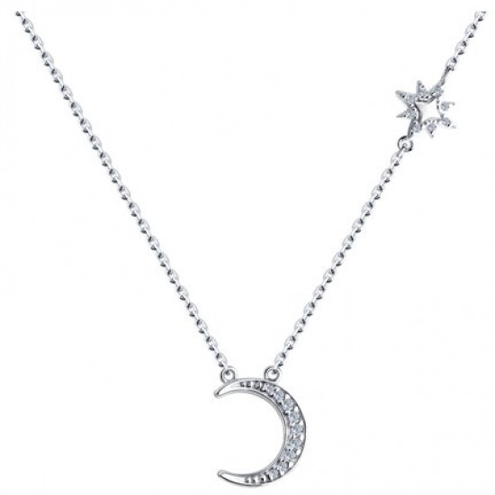 Колье из серебра с фианитами