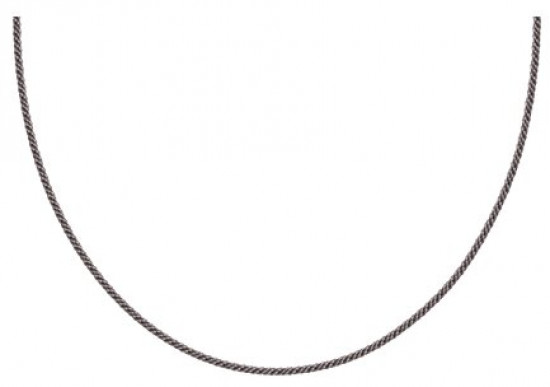 Шнурок-колье со вставкой из серебра