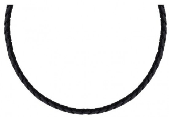 Шнурок-колье со вставкой из серебра