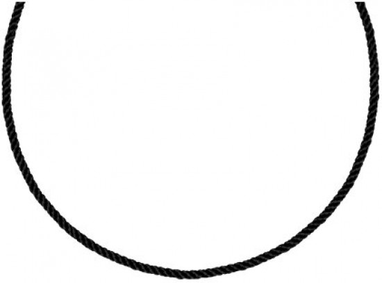 Шнурок-колье со вставкой из серебра