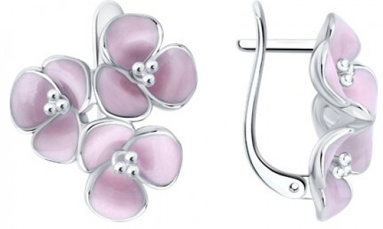 Серьги из серебра с эмалью