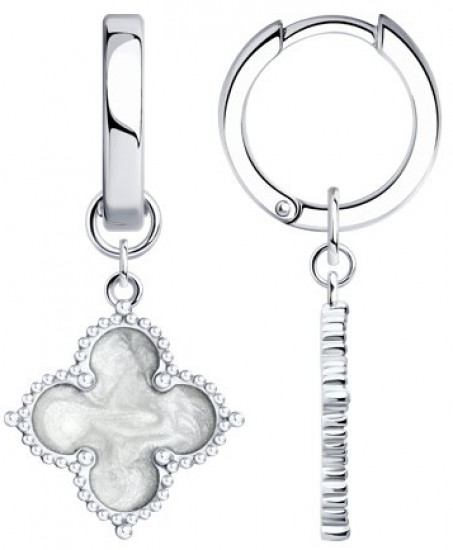 Серьги из серебра с эмалью