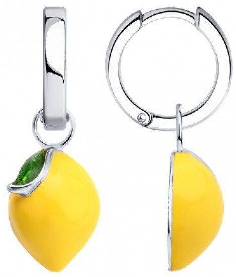 Серьги из серебра с эмалью