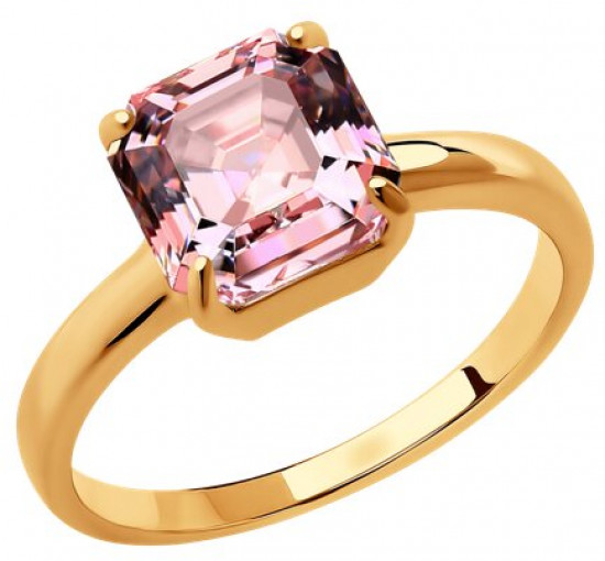 Кольцо из серебра с кристаллом