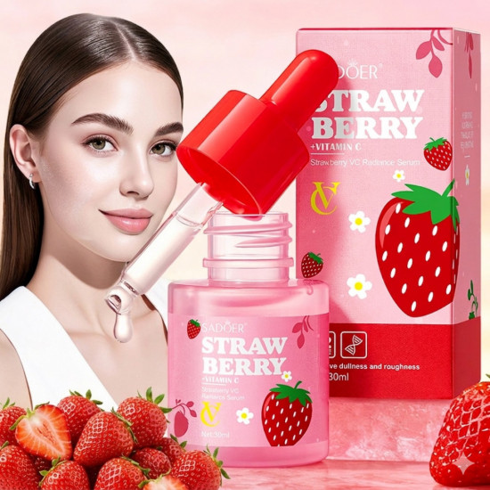 Увлажняющая сыворотка для лица с экстрактом клубники и активным витамином С
