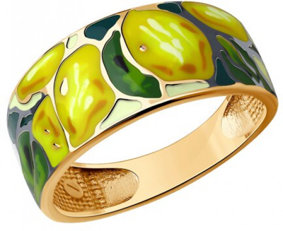 Кольцо из серебра с эмалью