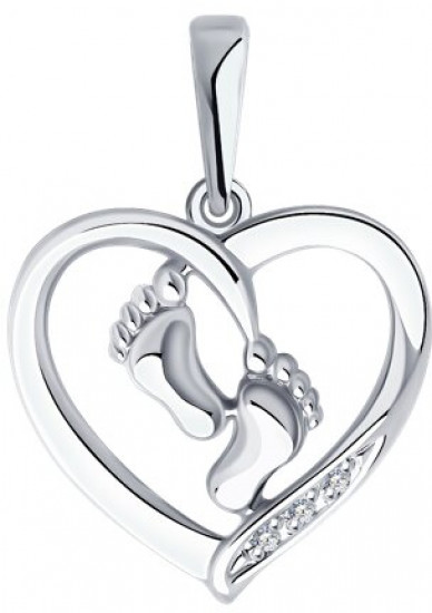 Подвеска из серебра с бриллиантами