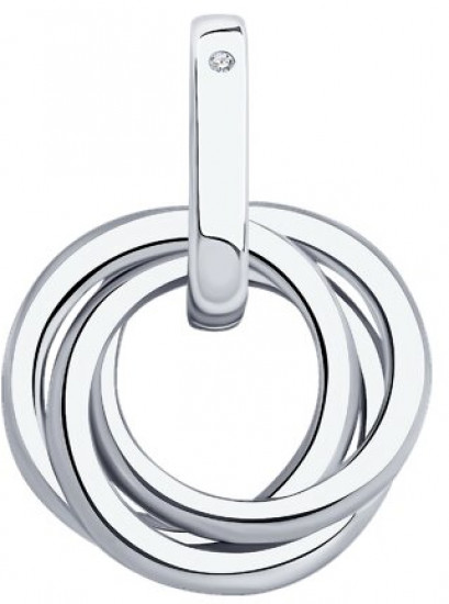 Подвеска из серебра с бриллиантом